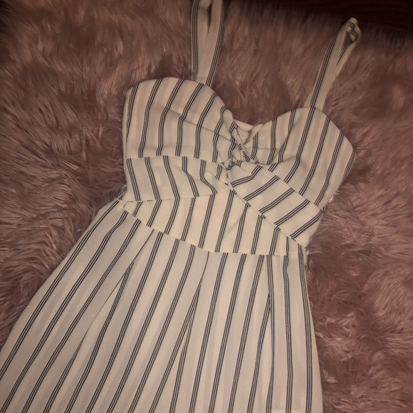 White Stripe Jumpsuit - Picture 3 of 3